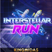 Interstellar Run game icon with rocket and star-field artwork